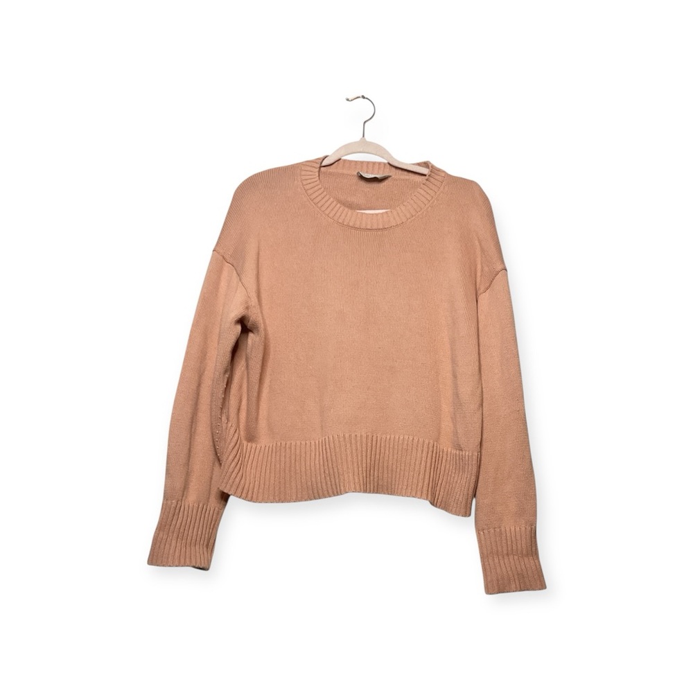 Women’s Everlane Blush Pink Soft Cotton Square Crew Neck Knit, size‎ large
